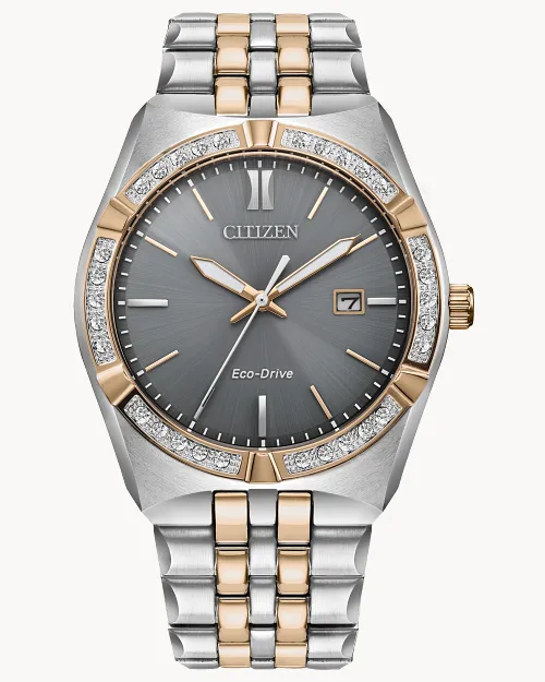 Corso Diamond Gray Dial Stainless Steel Bracelet BM7646-55H | CITIZEN Corso Diamond Gray Dial Stainless Steel Bracelet BM7646-55H | CITIZEN